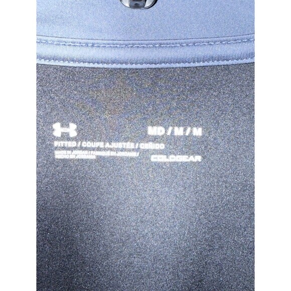 Under Armour Coldgear Half Zip Reflective Training Top Women's Size M Blue Black - Picture 3 of 8